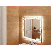 Зеркало с подсветкой для ванной комнаты Ночетта 75х75 см